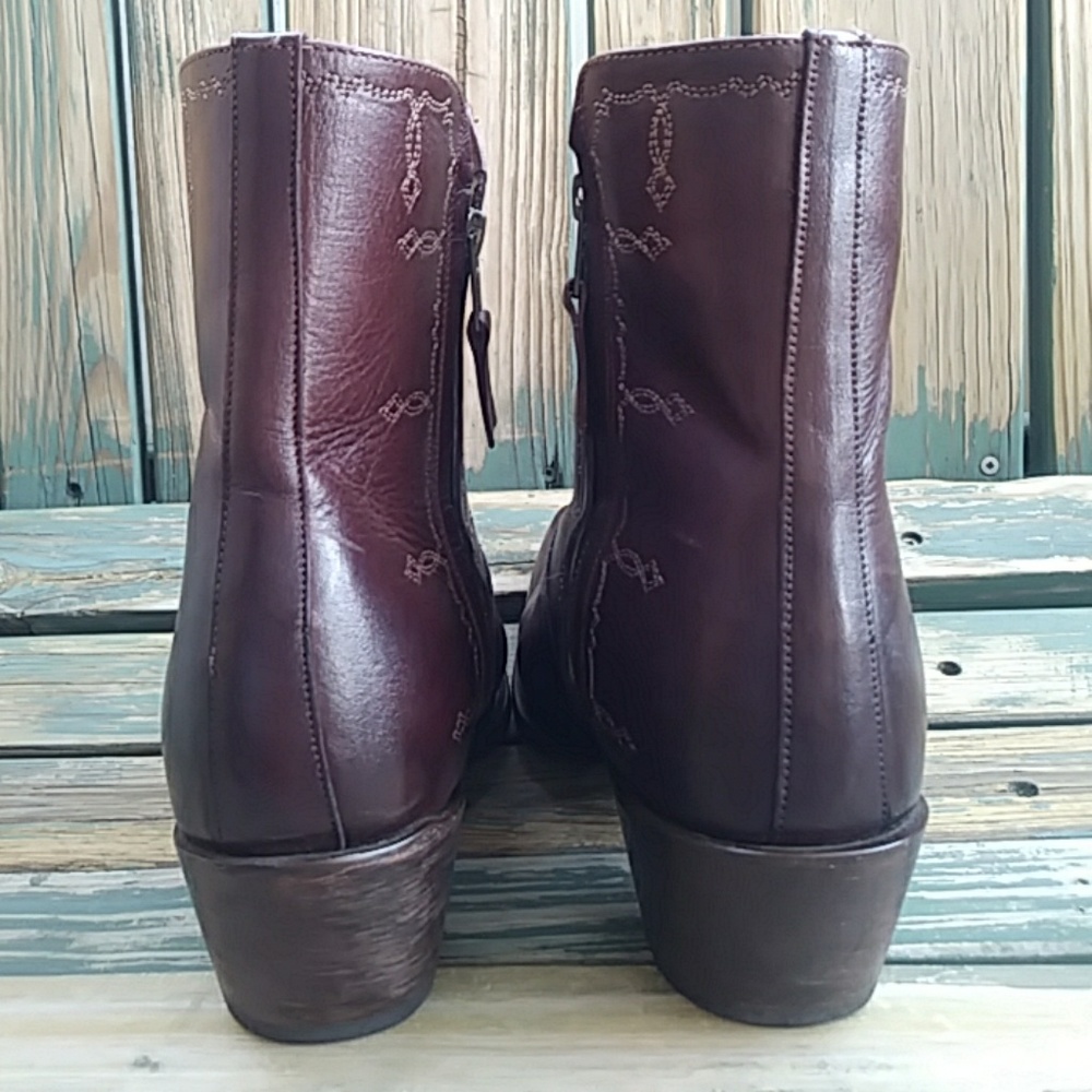 🎈Lucchese Leather Shortie Cowboy Boots M4849 - Picture 4 of 8